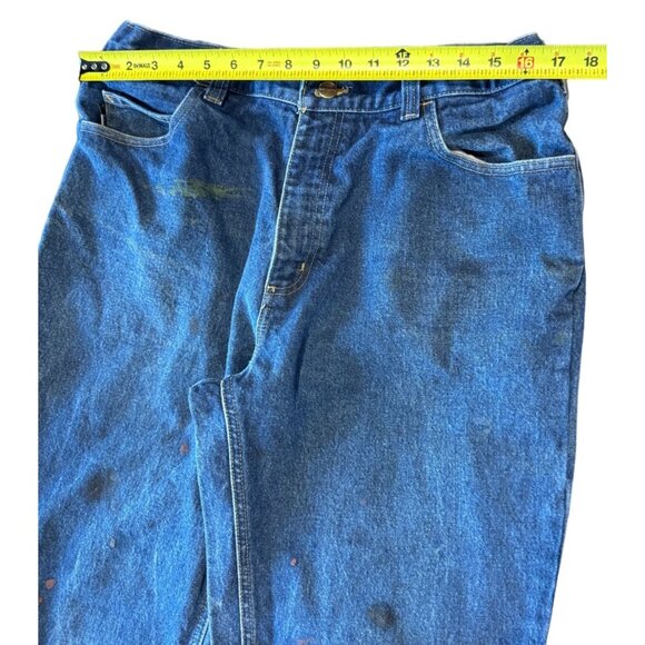 Carhartt Flame Resistant Men's Denim Blue Jeans 36x32 |W1 - Picture 4 of 6